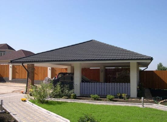 Навесы из металлочерепицы