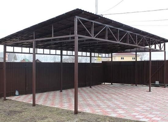 Навесы из профильной трубы